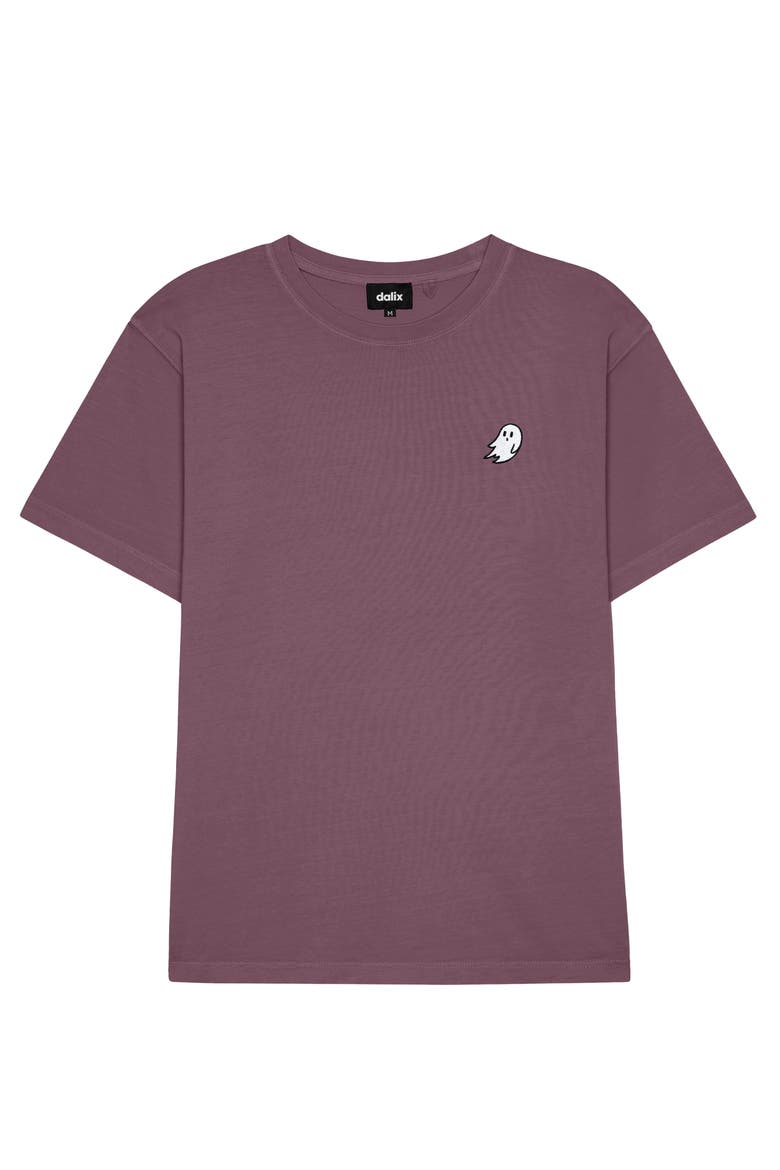 Mens Ghost Midweight Garment Dye Tee, Main, color, Plum