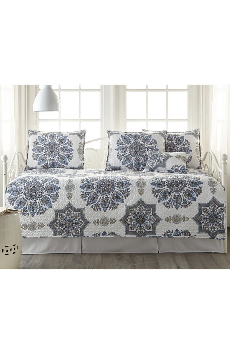 SOUTHSHORE FINE LINENS Modern Printed Duvet Cover Set, Main, color, Blue