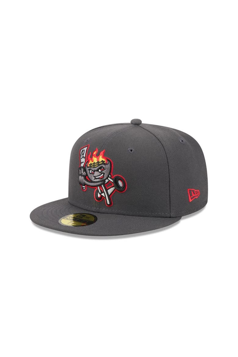 Men's New Era  Gray Rancho Cucamonga Quakes Theme Nights 59FIFTY Fitted Hat, Alternate, color, Gray