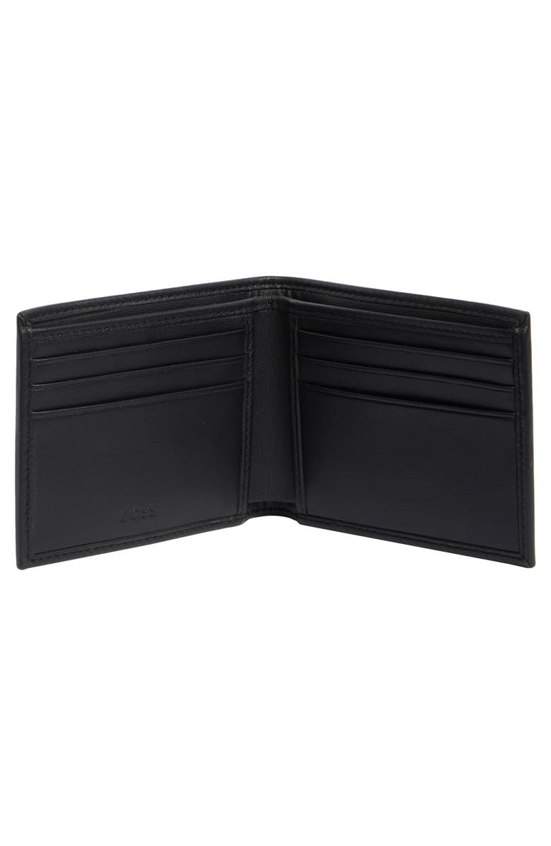 BOSS Laslo Leather Bifold Wallet, Alternate, color, Black