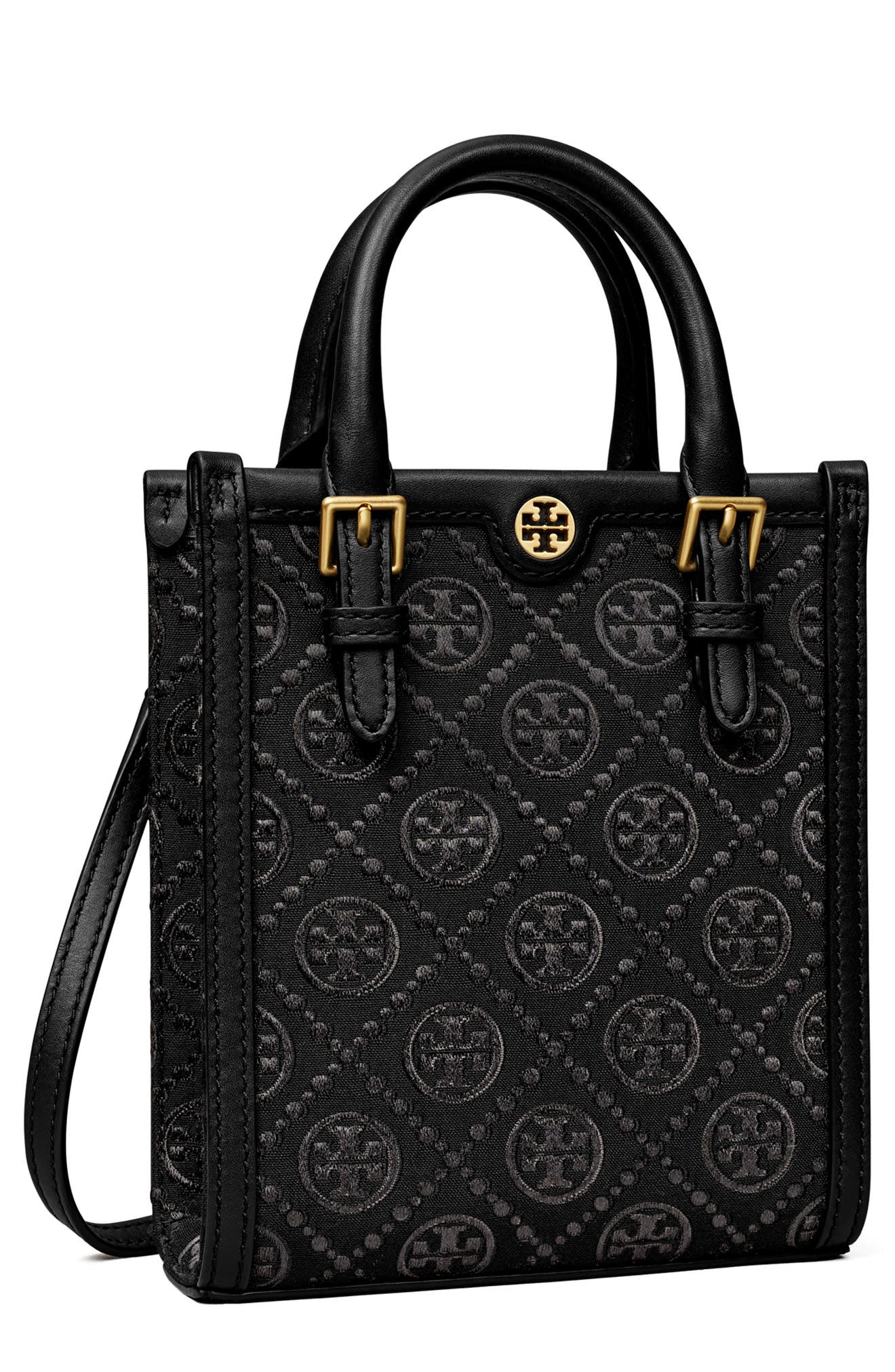Tory Burch Mini T Monogram North/South Crossbody Tote, Alternate, color, 