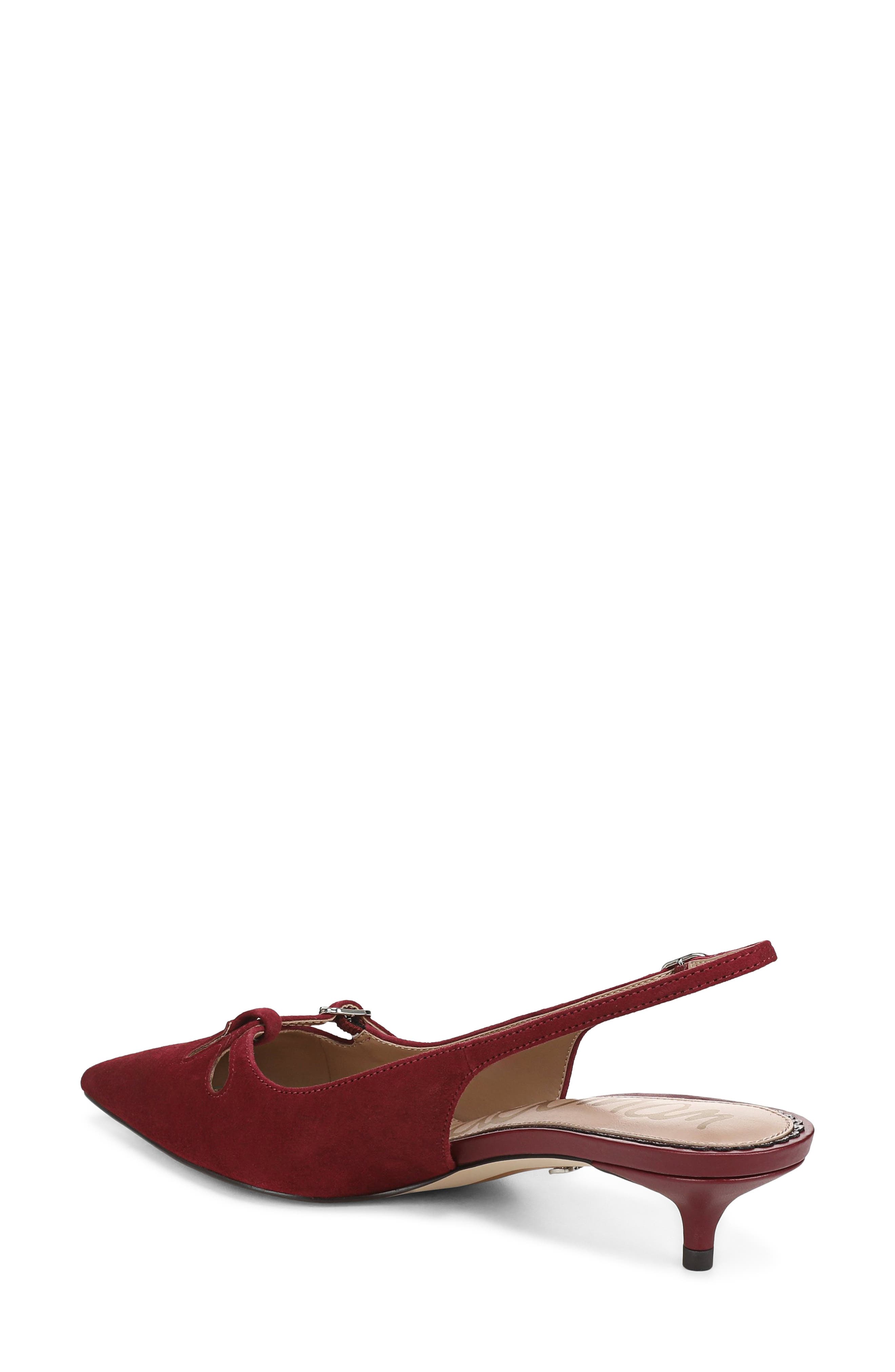 Fauna Leather Slingback Pump, Alternate, color, FRENCH MERLOT
