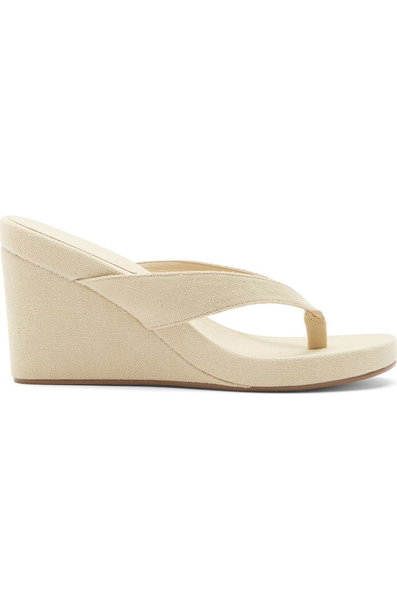 Jeffrey Campbell Liezel Platform Wedge Flip Flop, Alternate, color, Beige Canvas
