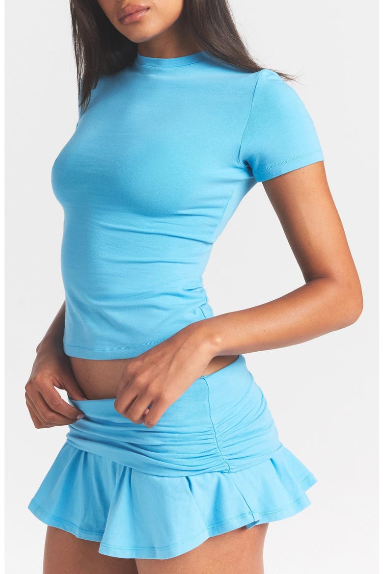 Stretch Cotton Jersey T-Shirt, Alternate, color, WATER