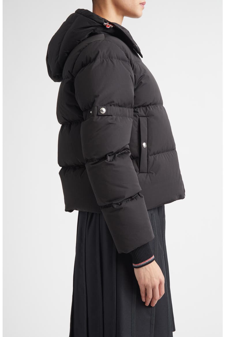 Armband Down Jacket with Removable Hood, Alternate, color, BLACK