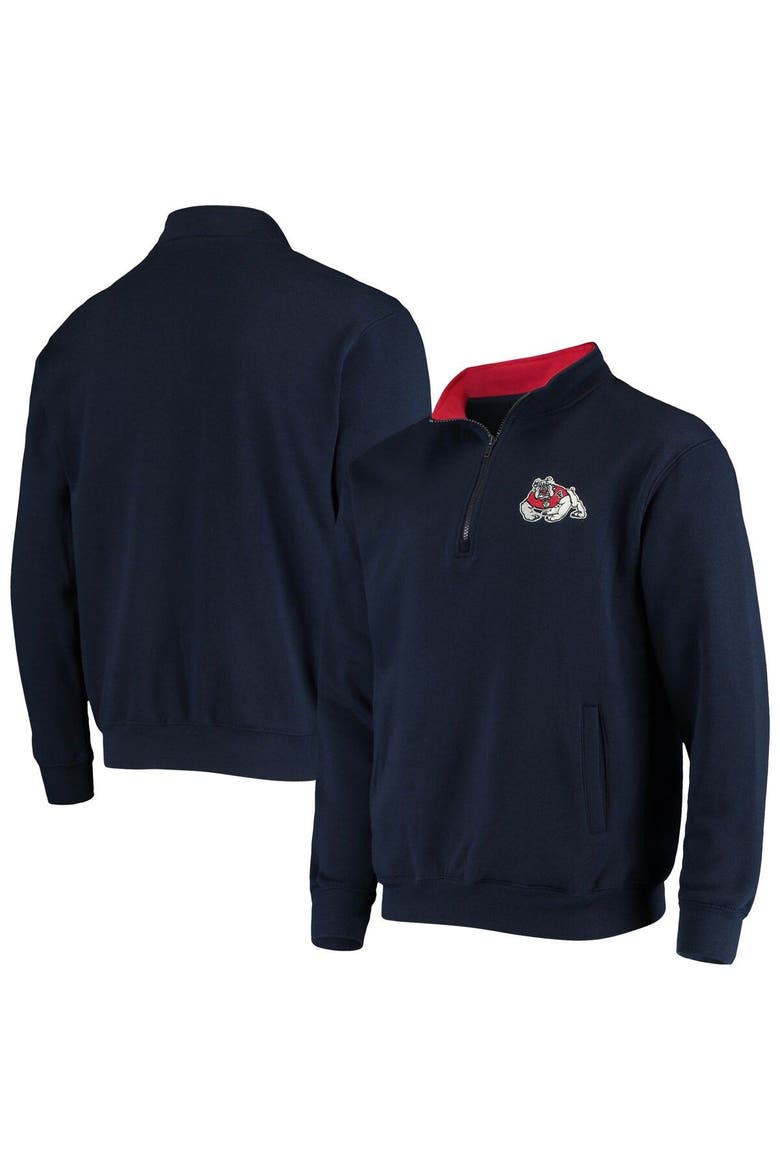 Men's Colosseum Navy Fresno State Bulldogs Tortugas Logo Quarter-Zip Jacket, Main, color, Navy