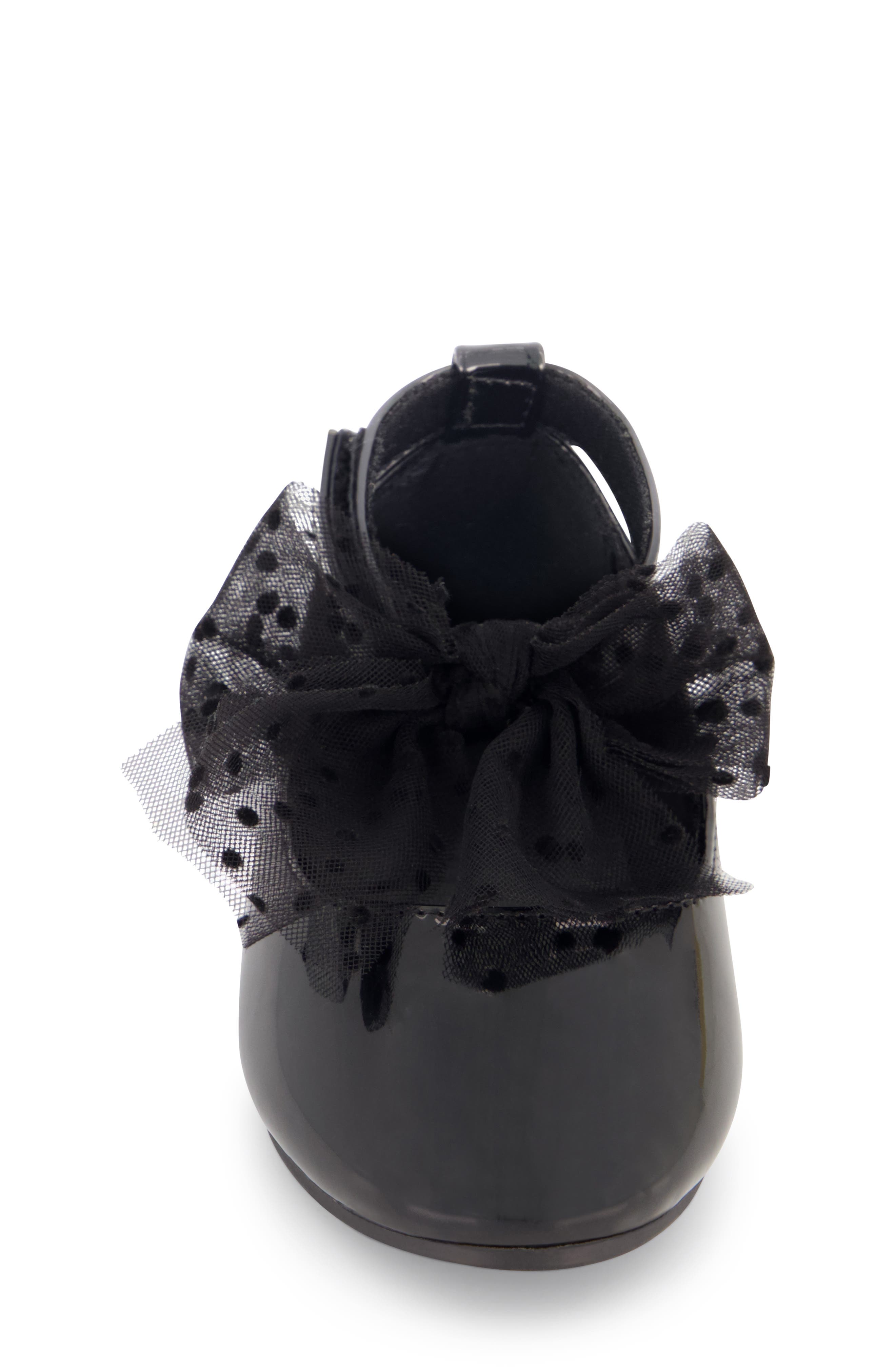 Jessica Simpson Kids' Amy Tulle Mary Jane Ballet Flat, Alternate, color, Black