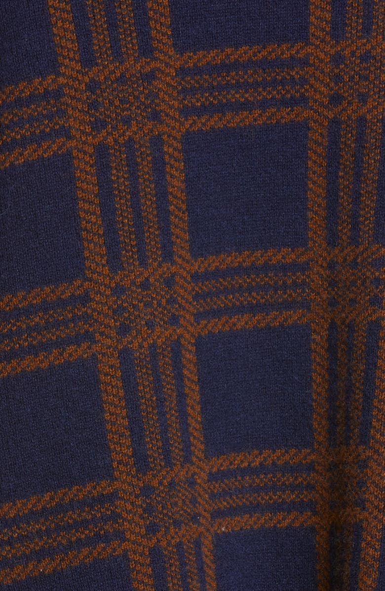 Vince Tartan Plaid Funnel Neck Wool & Cashmere Sweater, Alternate, color,