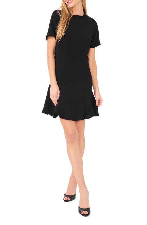 Ruffle Crepe Minidress