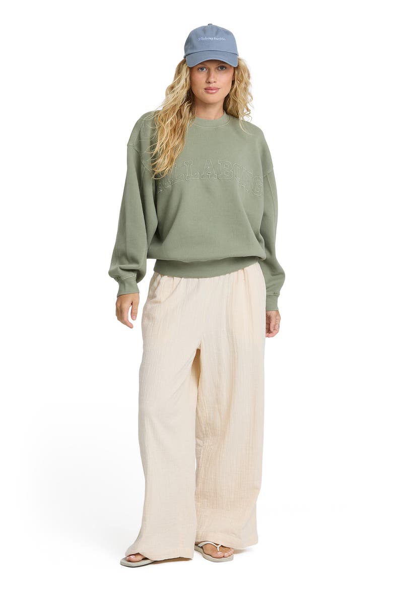 Follow Me Wide Leg Cotton Cover-Up Pants, Alternate, color, DOVE