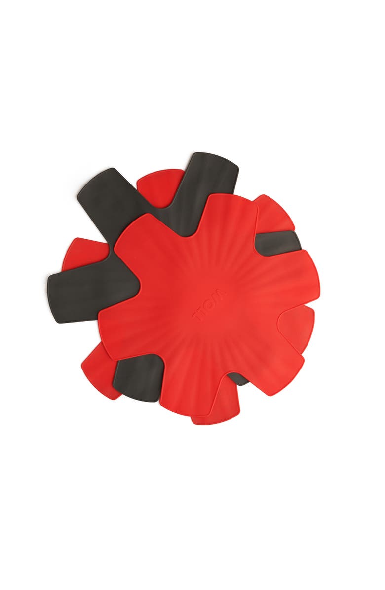 WOLL Silicone Pan Protectors 3 Piece Set, Red & Gray, Alternate, color, Black