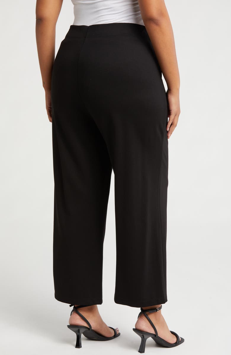 MAX STUDIO Easy Wide Leg Ponte Pants, Alternate, color, Black