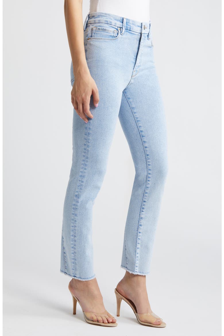 Good Classic Inset Ankle Slim Jeans, Alternate, color, INDIGO454