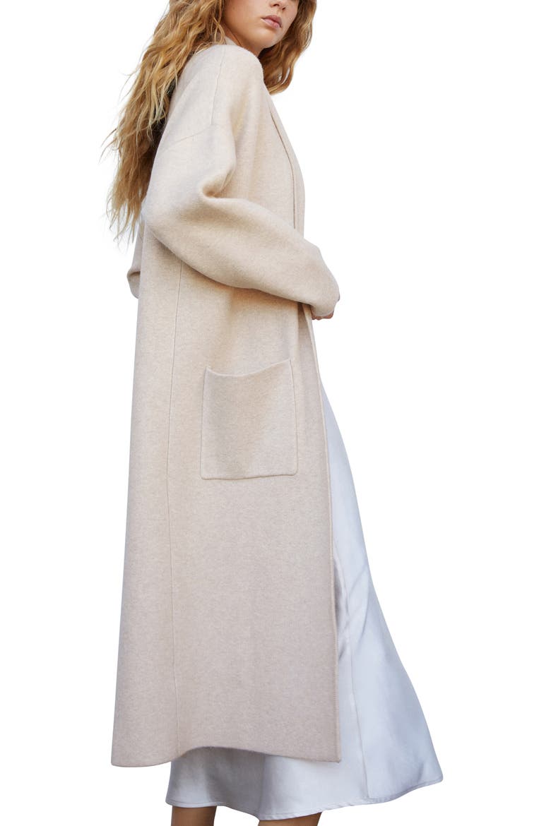 Oversize Knit Coat, Alternate, color, LIGHT PASTEL GREY