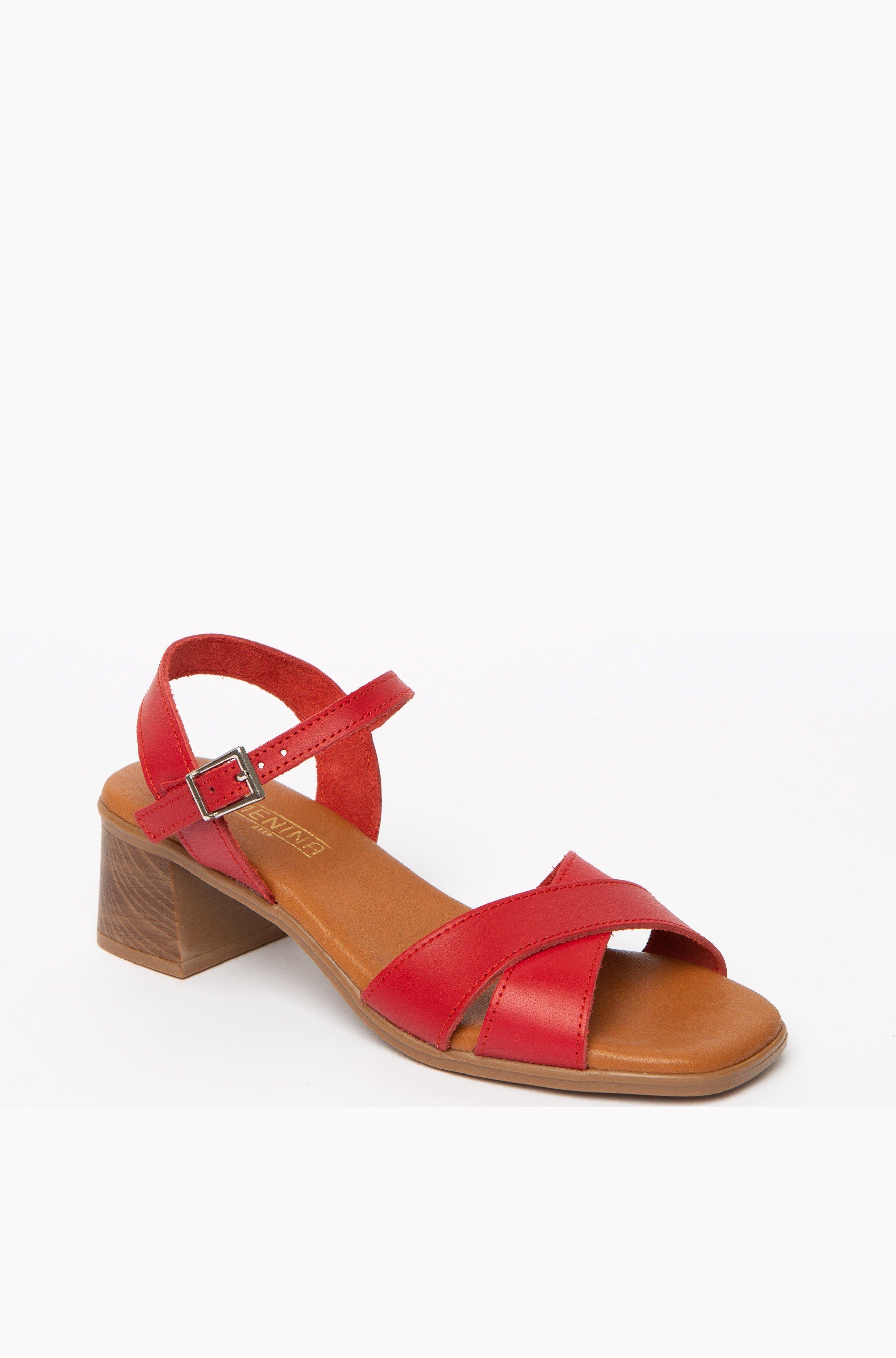 Celia Heeled Sandal, Alternate, color, Red