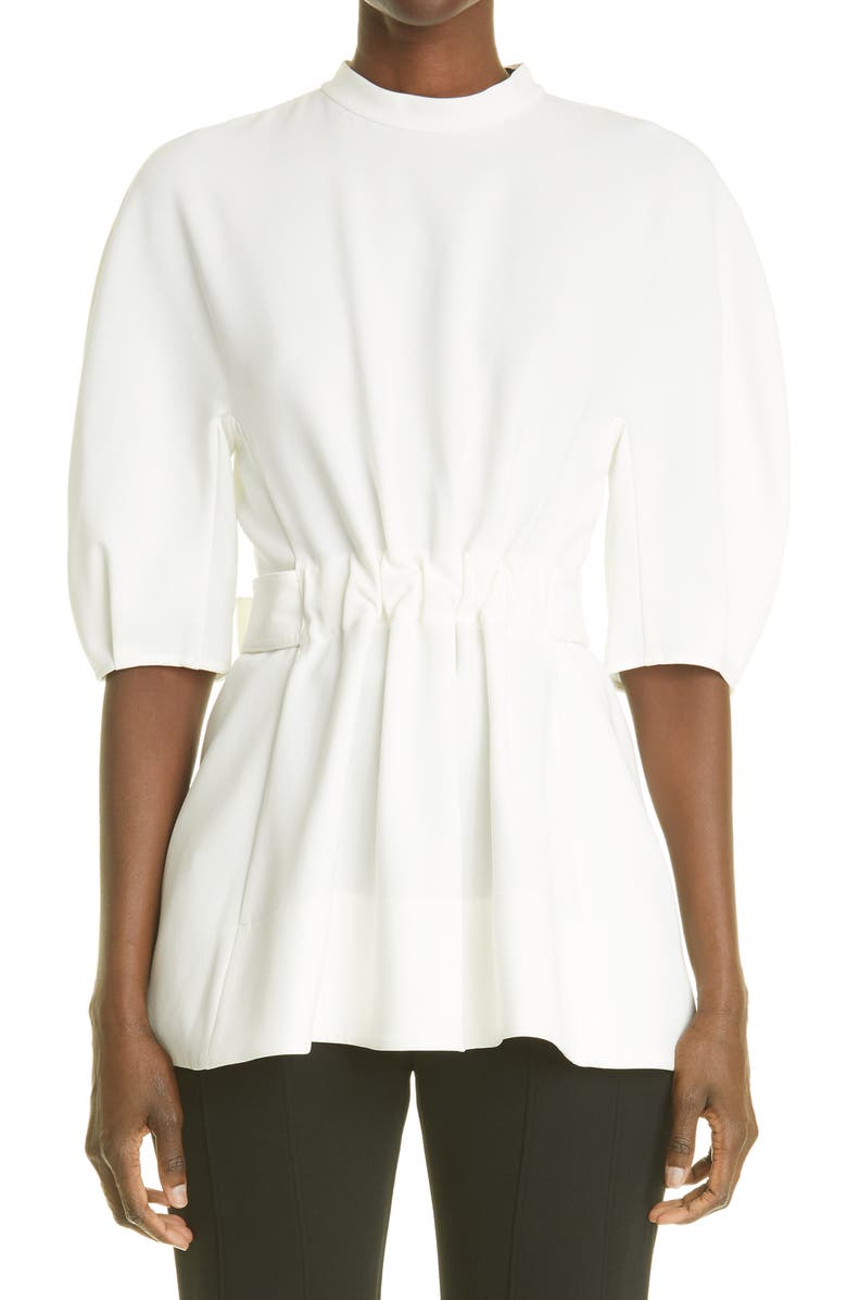 Proenza Schouler Peplum Crepe Top, Main, color,
