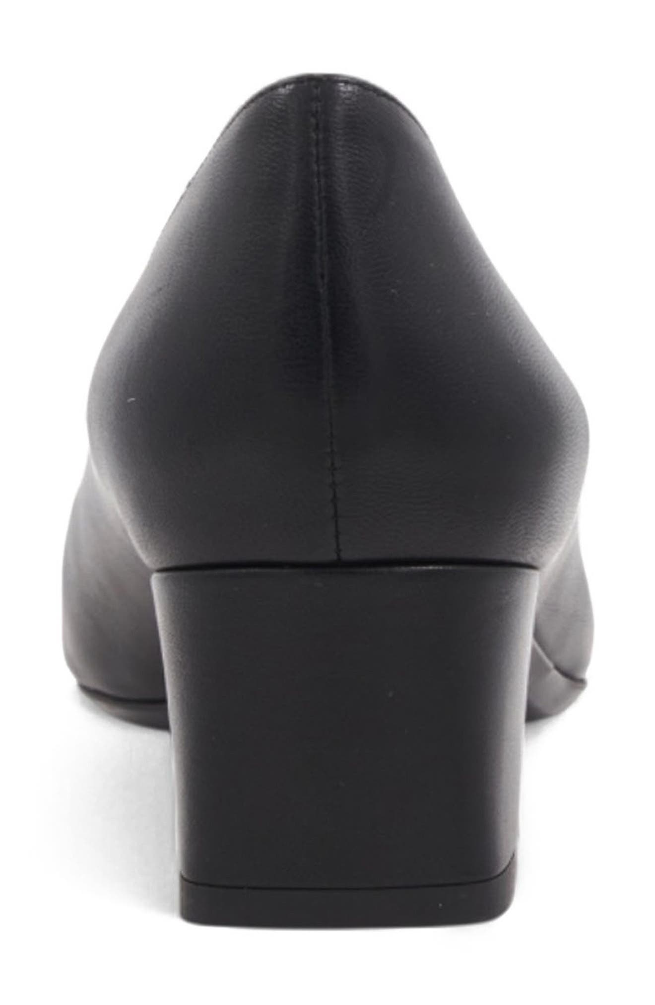 Aquatalia Palica Weatherproof Pointed Cap Toe Pump, Alternate, color, Black/ Black Nappa