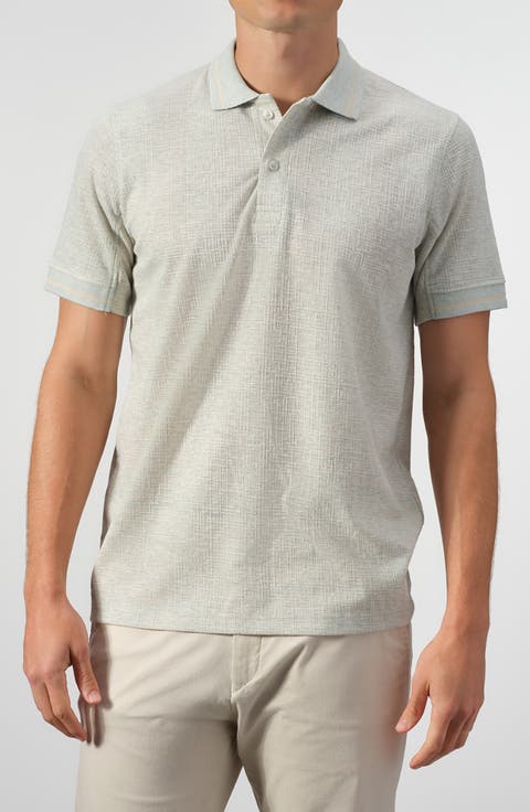 Cotton Blend Knit Polo