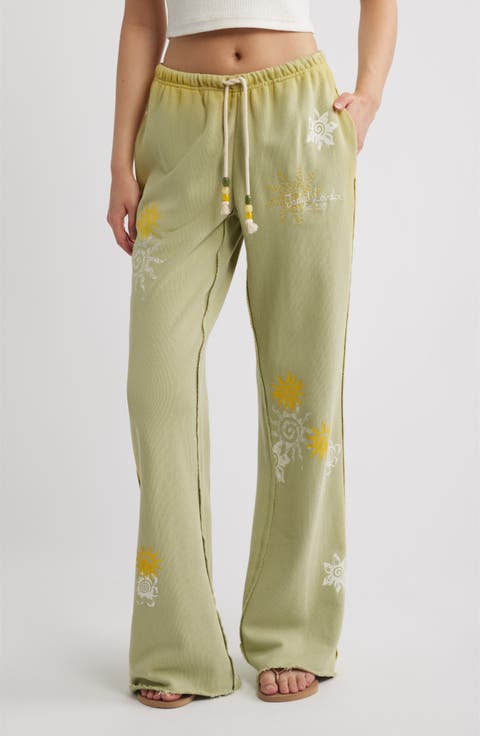 Appliqué Bootcut Cotton Joggers