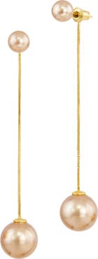 SAVVY CIE JEWELS Faux Pearl Chain Drop Earrings