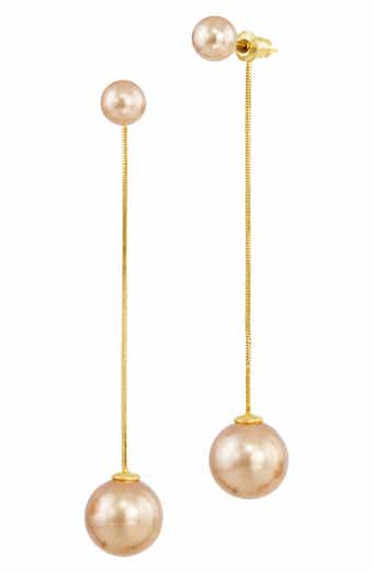 Faux Pearl Chain Drop Earrings