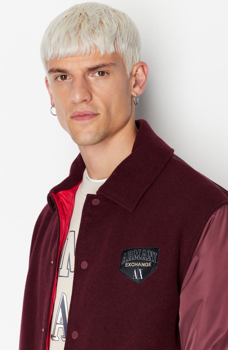 Armani Exchange Mixed Media Shacket, Alternate, color, 