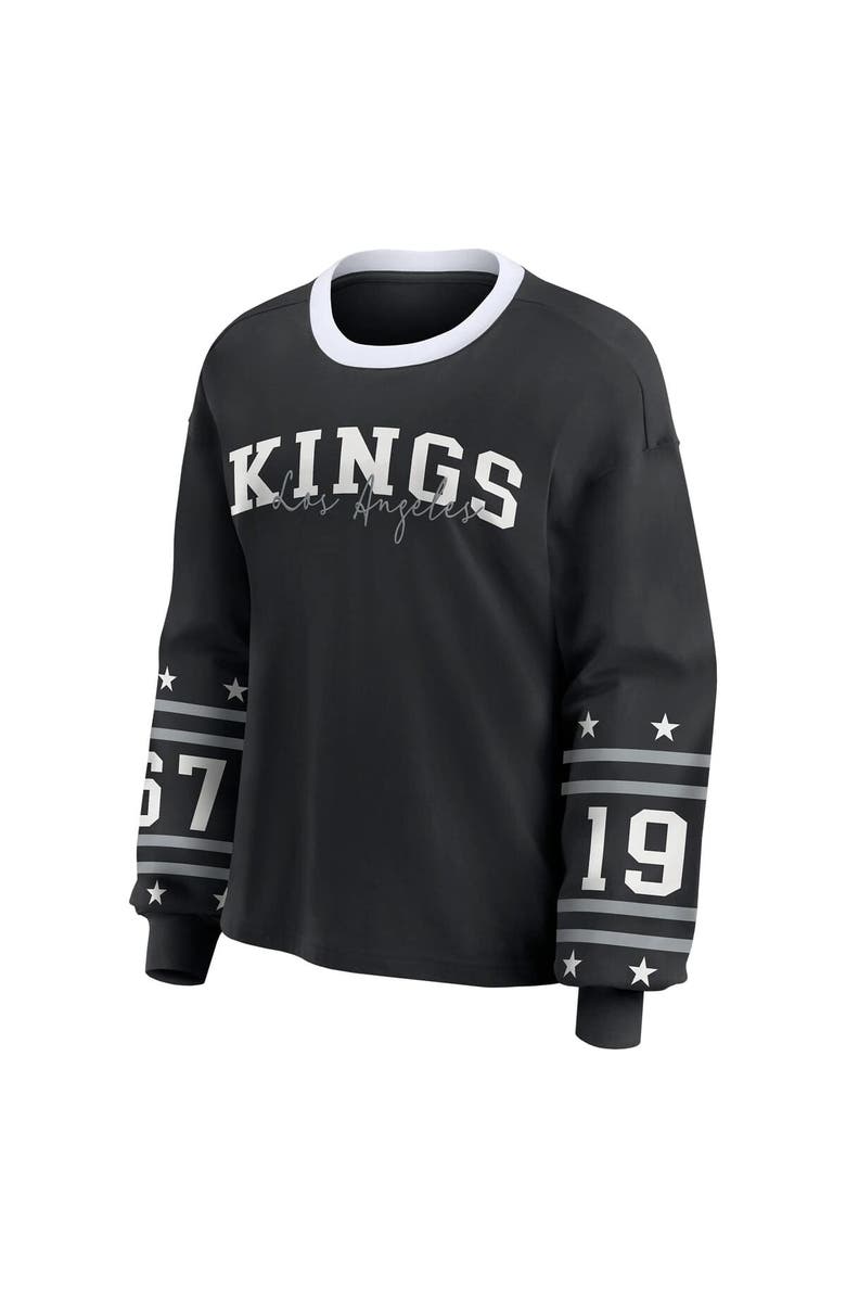 WEAR by Erin Andrews Women's WEAR by Erin Andrews Black Los Angeles Kings Long-Sleeve Sport T-Shirt, Alternate, color, Black