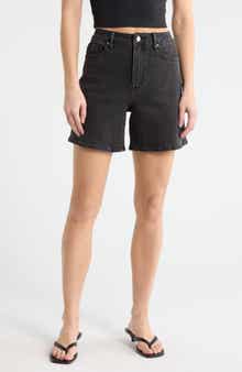 Vigoss High Waist Mid Thigh Denim Shorts