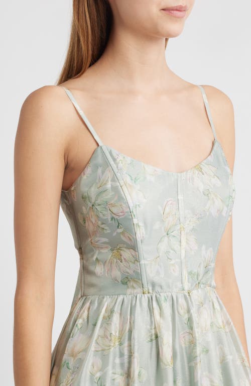 Lulus Dylan Tie Back Tiered Midi Dress In Green