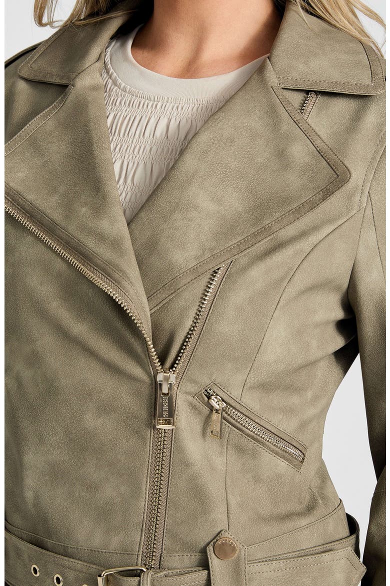 Concettta Moto Jacket, Alternate, color, SAGE LEAF