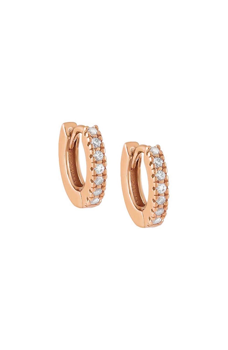 BY ADINA EDEN CZ Mini Huggie Earring, Main, color, Rose Gold