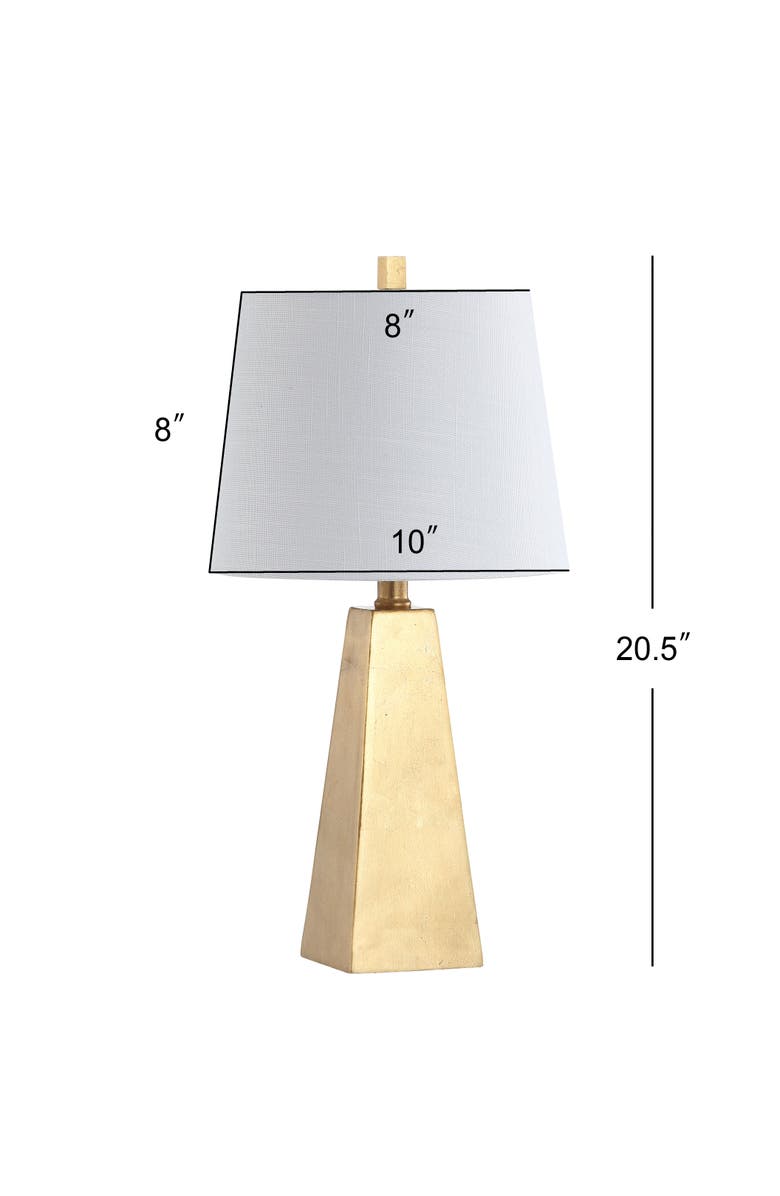 JONATHAN Y Owen Contemporary Resin LED Table Lamp, Alternate, color, Gold Leaf