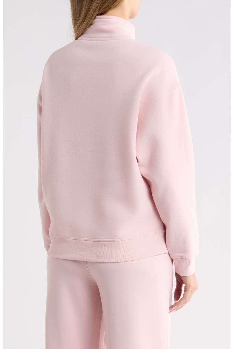 Quarter Zip Pullover Sweater, Alternate, color, BLUSH PINK
