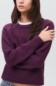 MANGO TEEN Zip Trim Sweater