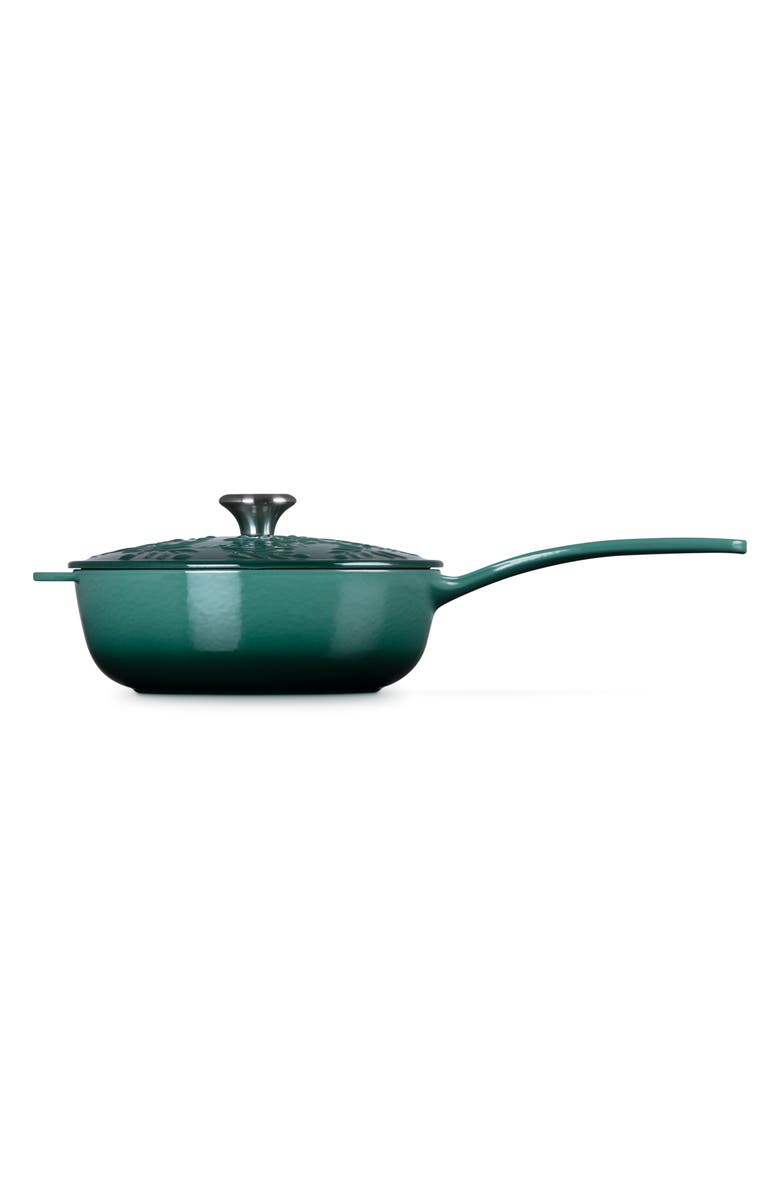 Le Creuset Olive Branch Enameled Cast Iron Saucier, Alternate, color,