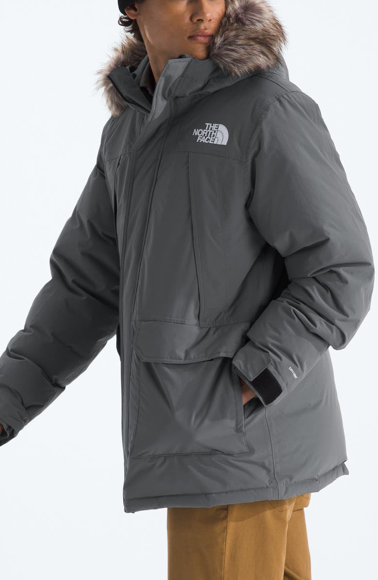 The North Face McMurdo Waterproof 600 Fill Power Hooded Down Parka with Faux Fur Trim, Alternate, color, Smoked Pearl/ Smoked Pearl