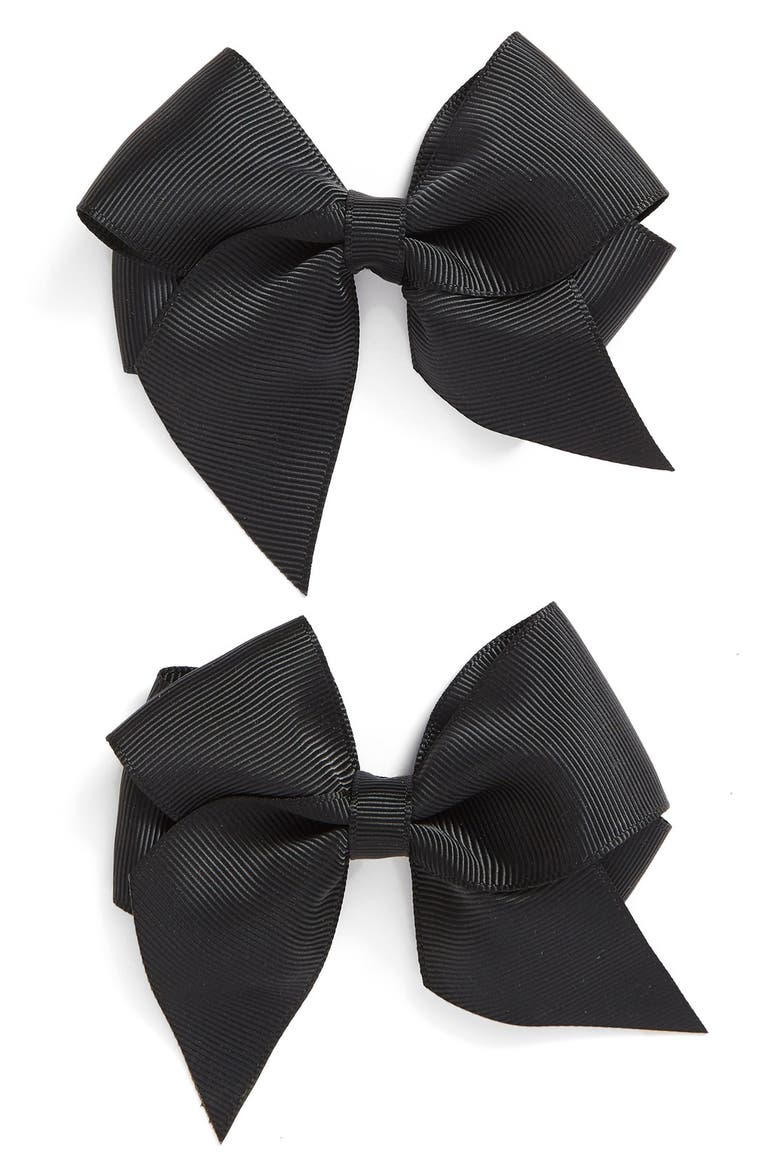 Bow Clips, Main, color, BLACK