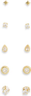 NORDSTROM RACK Set of 5 Cubic Zirconia Stud Earrings