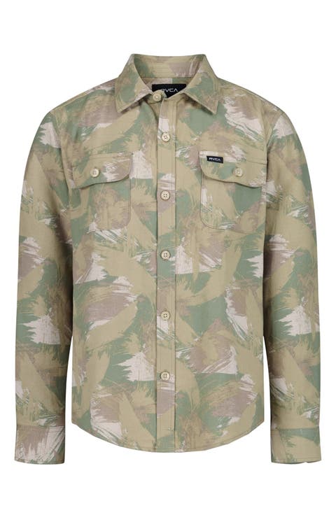Kids' Camo Flannel Button-Up Shirt