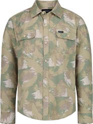 RVCA Kids' Camo Flannel Button-Up Shirt