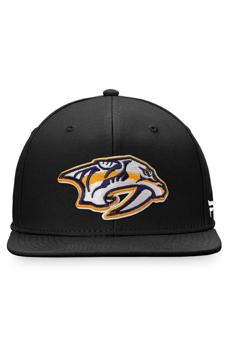 FANATICS Men's Fanatics Branded Black Nashville Predators Core Primary Logo Snapback Adjustable Hat, Alternate, color, 