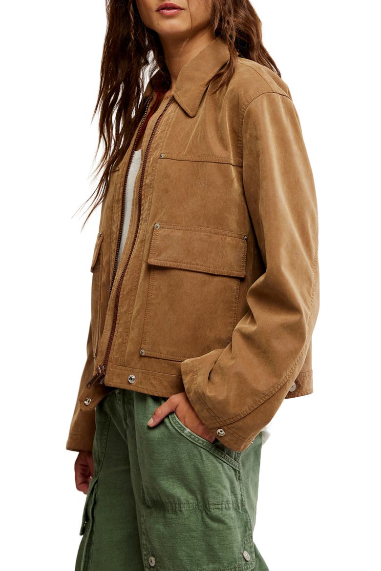 Blair Faux Suede Jacket, Alternate, color, CARAMEL CAFE