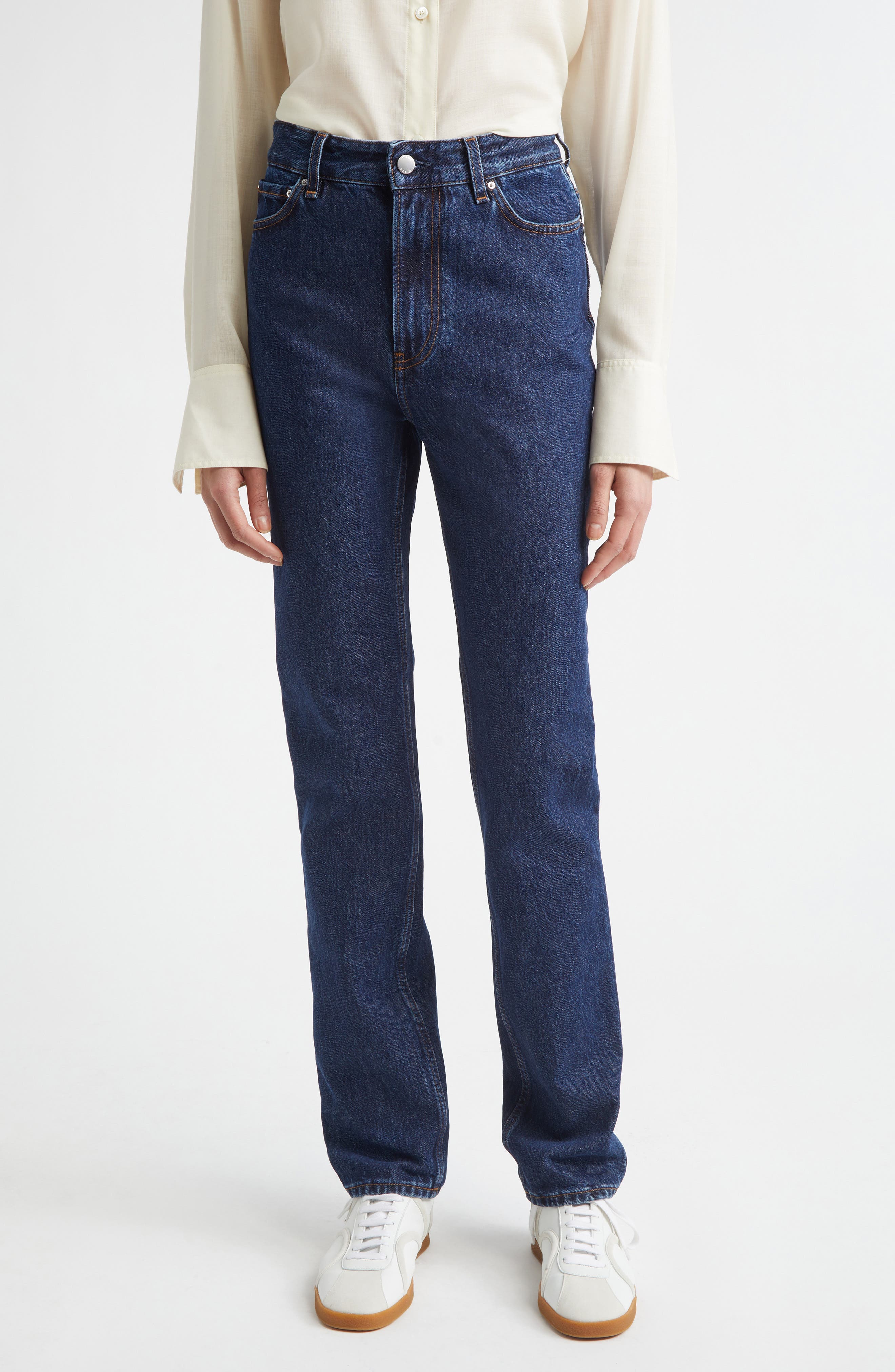 High Waist Slim Leg Jeans