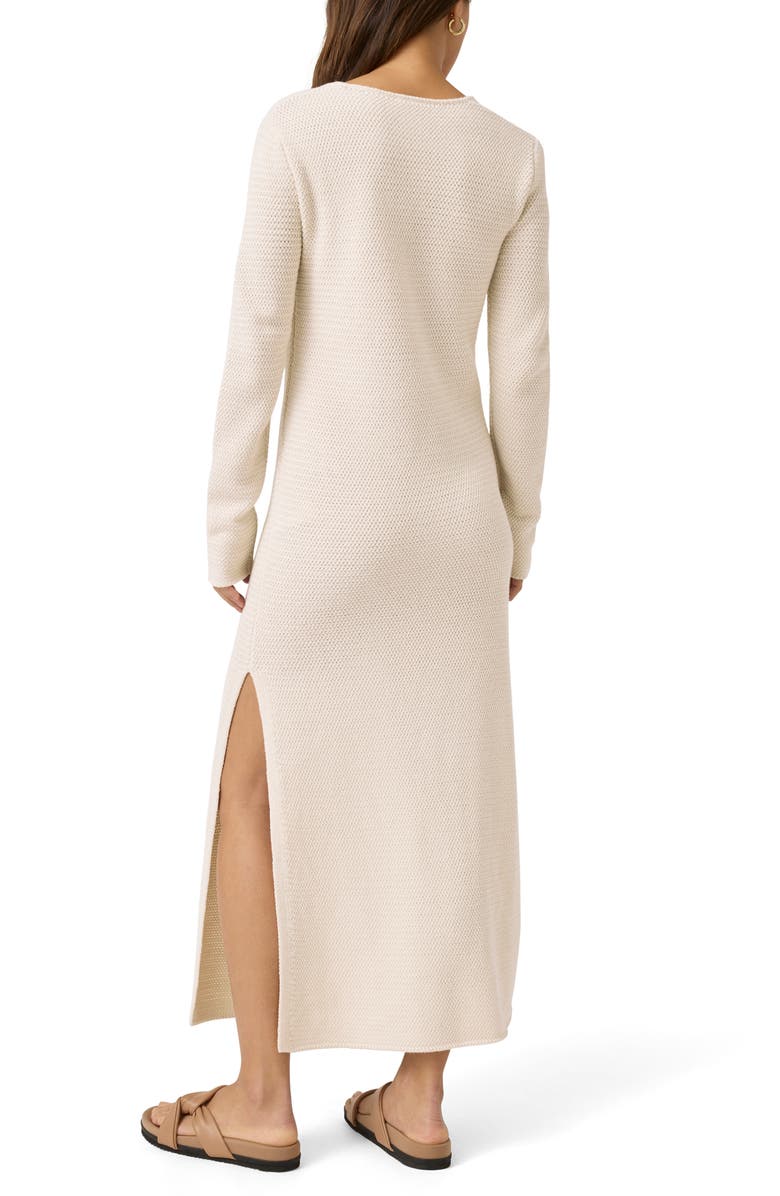 Splendid x @cellajaneblog Long Sleeve Cotton Blend Caftan, Alternate, color, Pearl