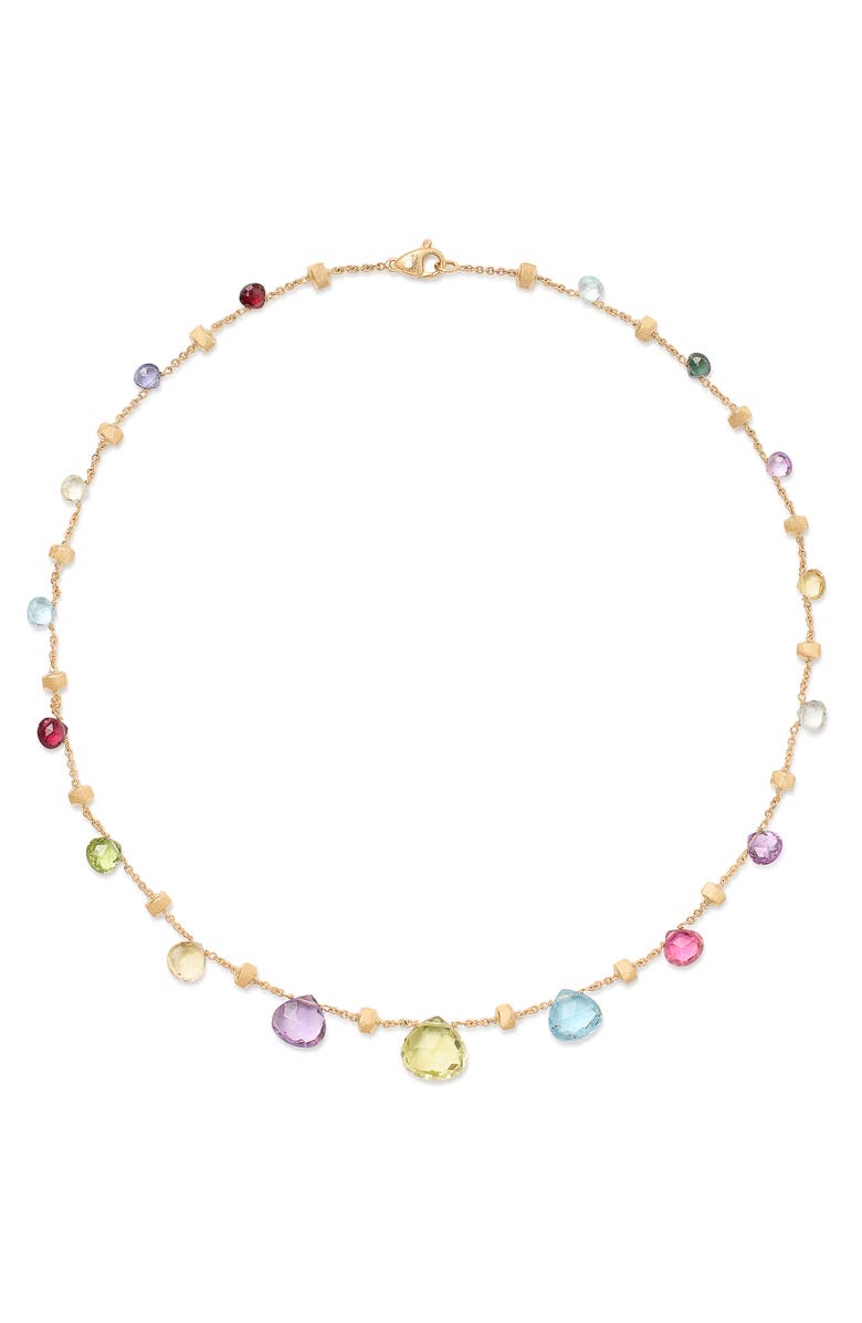 Marco Bicego Paradise Graduated Station Necklace, Main, color, 