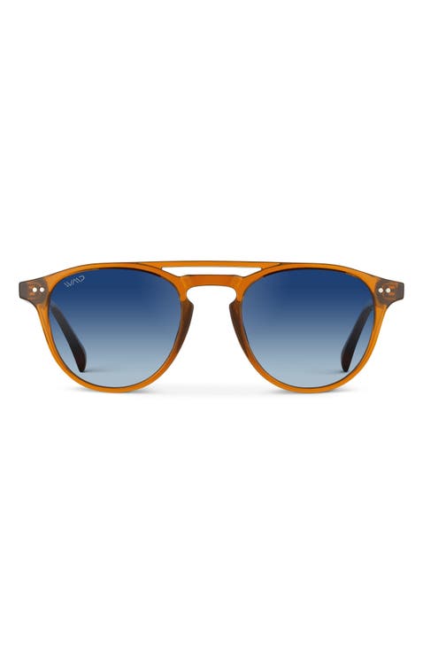 Easton - 49mm Round Aviator Polarized Sunglasses