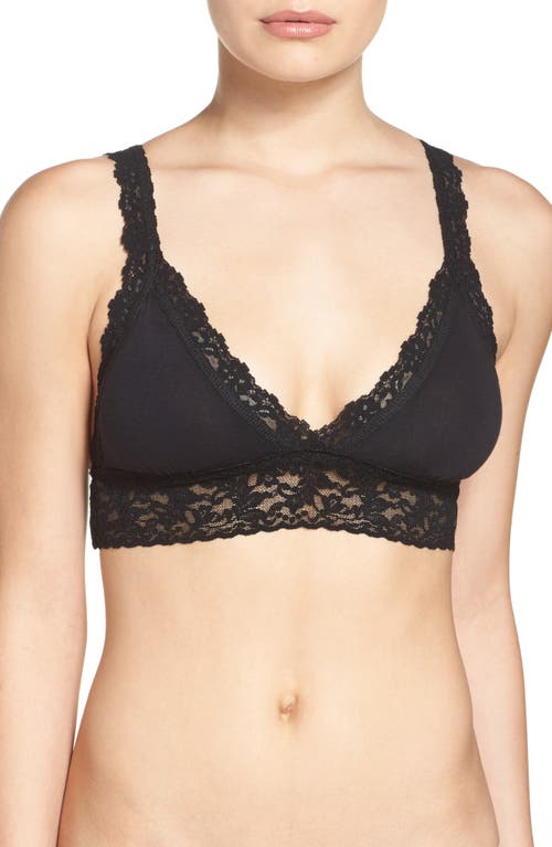 Hanky Panky Stretch Cotton Bralette In Black