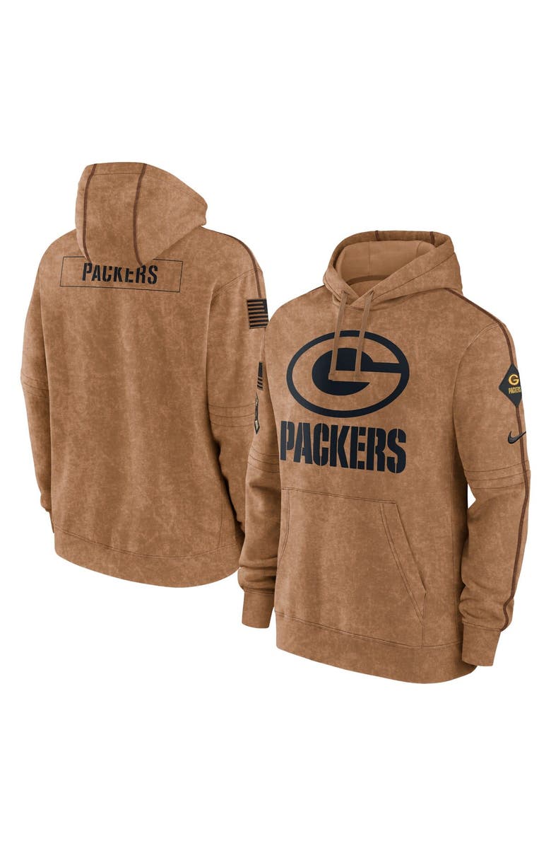 Nike Men's Nike  Brown Green Bay Packers 2023 Salute To Service Club Pullover Hoodie, Alternate, color, 