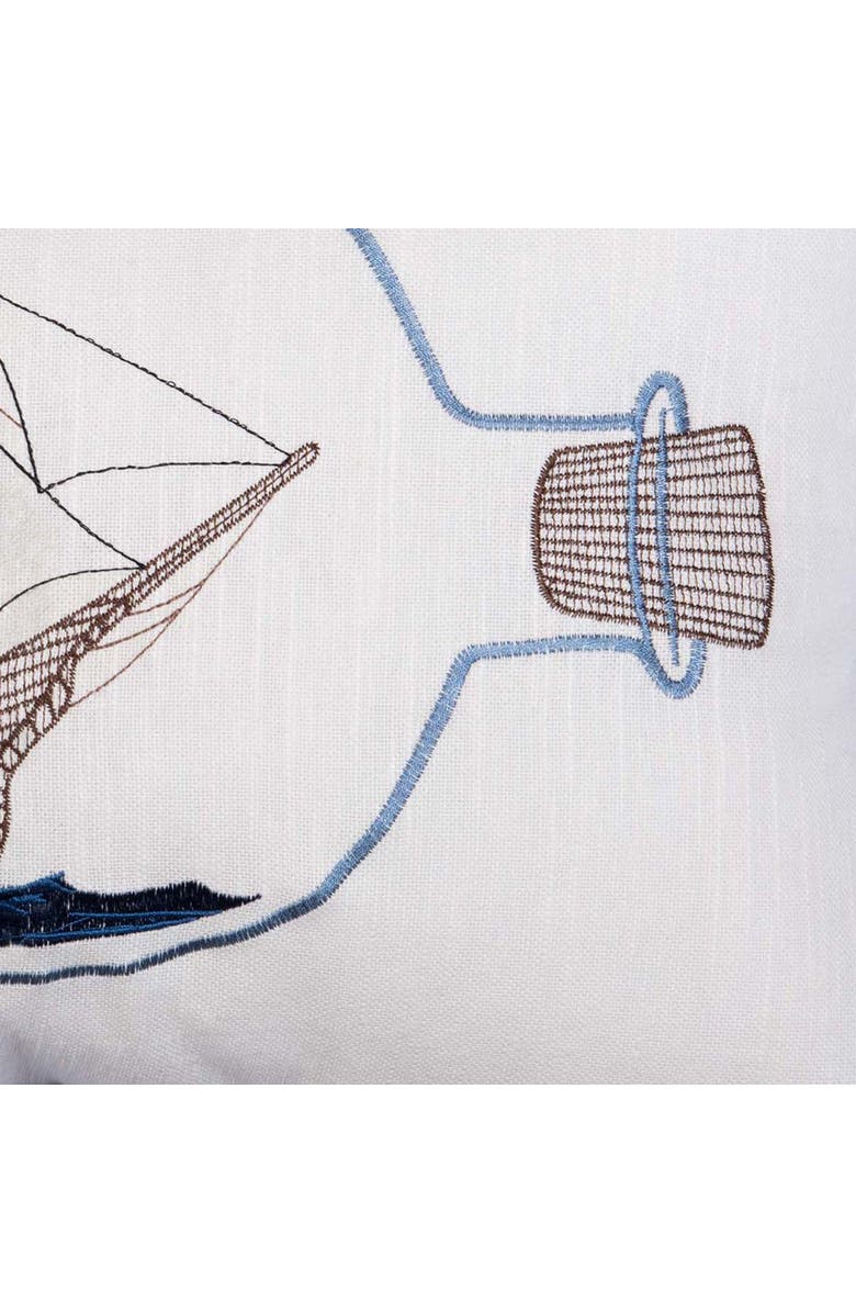C&F Home Ship In A Bottle Embroidered Throw Pillow, 14" x 22", Alternate, color, Brown