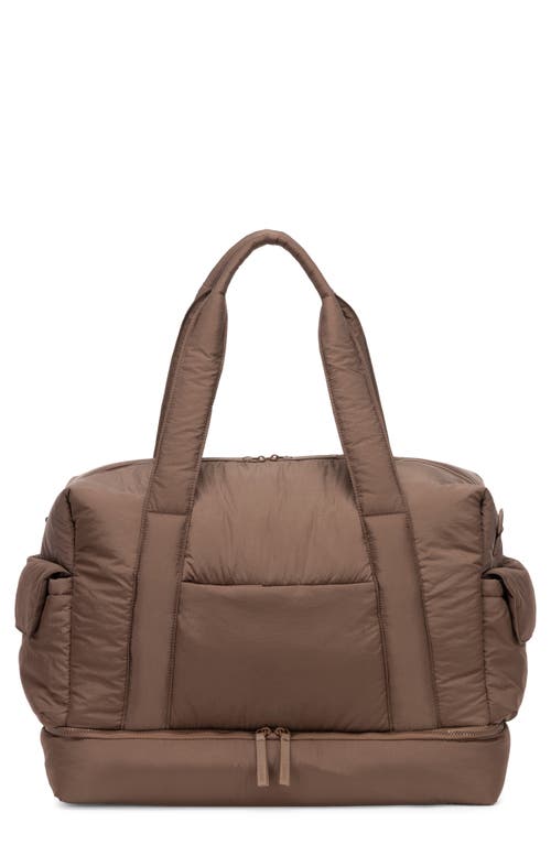 CALPAK Weekender Recycled Nylon Diaper Duffel Bag in Hazelnut 